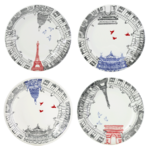 Coffret de 4 Assiettes Dessert Assorties CA C'EST PARIS